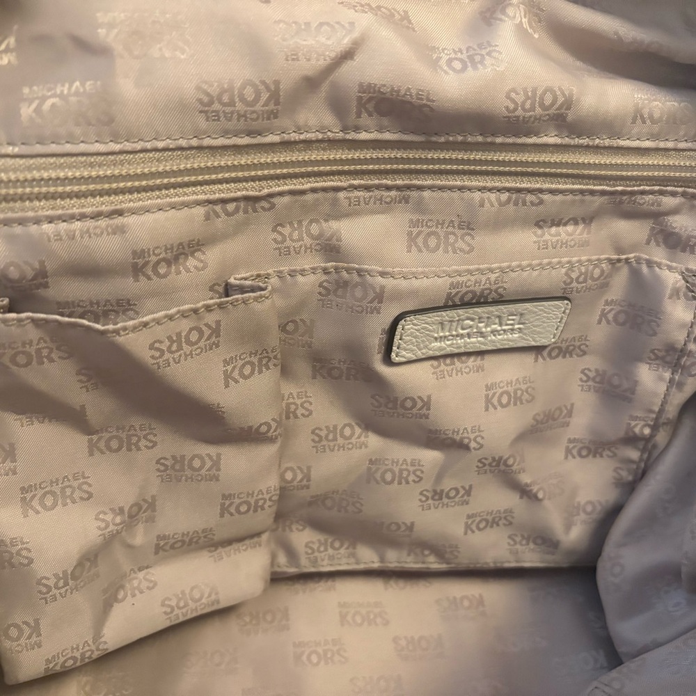 Michael Kors Tan and Brown Satchel with Monogram Print - Picture 5 of 10